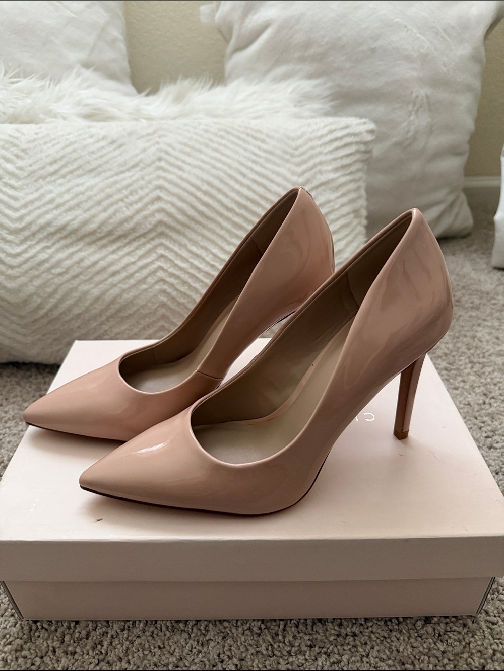Mix No. 6 Blush Patent Pointed-Toe Pumps